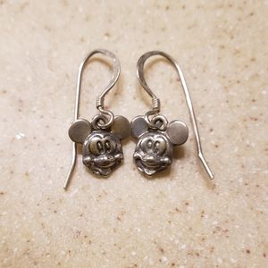 Adorable Mickey Mouse earrings sterling silver